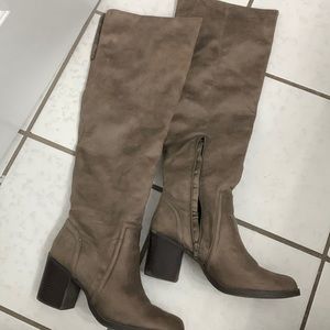 Taupe Knee High Boots
